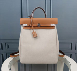 Hermes/エルメス スーパーコピー Rucksack Herbag a dos Zip retourne バックパック ベージュ（H077782CKAB）