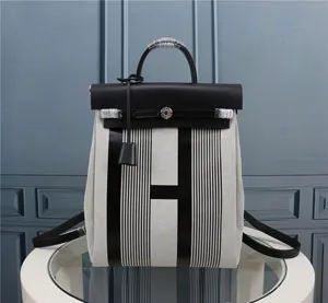Hermes/エルメス スーパーコピー Rucksack Herbag a dos Zip retourne バックパック ブラックグレー（H077671）