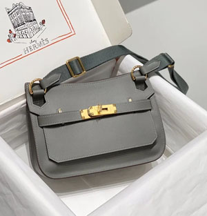 HERMES/エルメス スーパーコピー  ジプシエール ショルダーバッグ エトゥープ x ゴールド（H084047CCAB）