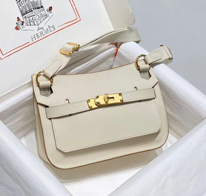 HERMES/エルメス スーパーコピー ジプシエール ミニ ショルダーバッグ ホワイト x シルバー（H084047CCAB）