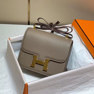 HERMES/エルメス スーパーコピー コンスタンスミニ ショルダーバッグ エトゥープ x ゴールド （H084415CC89）