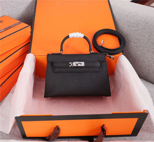 Hermes/エルメス スーパーコピー ケリーミニ2（（KELLY MINI 2）ブラック ショルダーバッグ 063