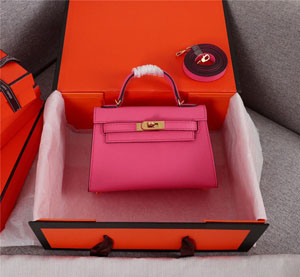 Hermes/エルメス スーパーコピー ケリーミニ2（KELLY MINI 2）フューシャピンク ショルダーバッグ 064