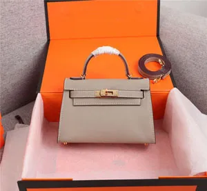 Hermes/エルメス スーパーコピー ケリーミニ2（KELLY MINI 2）グレー ショルダーバッグ 065
