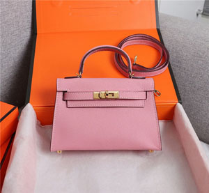 Hermes/エルメス スーパーコピー ケリーミニ2（KELLY MINI 2）ピンク ショルダーバッグ 067