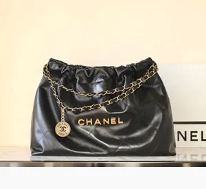 シャネル スーパーコピー 22bag ショッピングバッグ ブラック ハンドバッグ（AS4486 B08037 94305）