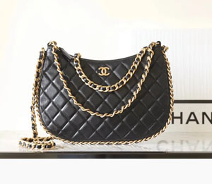 シャネル スーパーコピー Chanel  23s 新作 ブラック ラージ ホーボー バッグ (AS4368 B13699 94305)