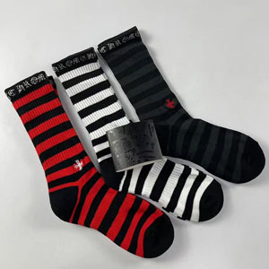 Chrome Hearts クロムハーツ スーパーコピー CH ストライプソックス 3足セット