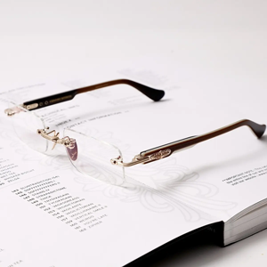 Chrome Hearts クロムハーツ スーパーコピー DEEP I フローラルクロス メガネ 枠なし金メッキ