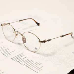 Chrome Hearts  クロムハーツ スーパーコピー BUBBA-A SS-P ラウンド ゴールド メガネフレーム