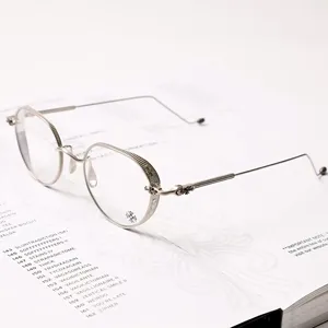 Chrome Hearts  クロムハーツ スーパーコピー VAGASOREASS ブラッシュドシルバー ラウンド メガネフレーム