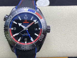 【VS工場出品】OMEGA スーパーコピー オメガ シーマスター プラネットオーシャン クロノメーターGMT ETNZディープブラック 215.92.46.22.01.004