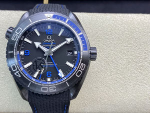 【VS工場出品】OMEGA スーパーコピー オメガ シーマスター プラネットオーシャン マスタークロノメーターGMT ディープブラック 215.92.46.22.01.002