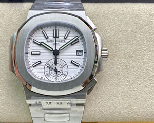 【3K工場出品】PATEK PHILIPPE パテックフィリップ スーパーコピー ノーチラス クロノノグラフ 5980/1A-019 ホワイト