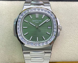 【3K工場出品】PATEK PHILIPPE パテックフィリップ スーパーコピー ノーチラス 5711/1300A-001 グリーン ジェム?セッティング