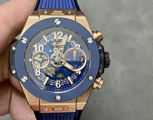 【BBF工場出品】ウブロ スーパーコピー HUBLOT ビッグ?バン ウニコ キングゴールドブルーセラミック 441.OL.5181.RX 42MM