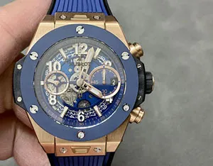 【BBF工場出品】ウブロ スーパーコピー HUBLOT ビッグ?バン ウニコ キングゴールドブルーセラミック 441.OL.5181.RX 42MM