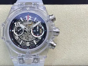 【HB工場出品】ウブロ スーパーコピー ウブロ HUBLOT ビッグバン 透明な時計 441.JX.4802.RT 44MM