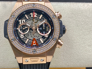 【HB工場出品】ウブロ スーパーコピー HUBLOT ビッグバン ウニコ キングゴールド ダイヤモンド 421.OX.1180.RX.1104
