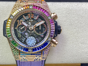 【ZF工場出品】ウブロ スーパーコピー HUBLOT ビッグバン ウニコ キングゴールド レインボー 411.OX.9910.LR.0999