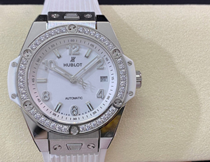 【MS工場出品】ウブロ スーパーコピー HUBLOT ビッグバン ワンクリック スチールホワイト ダイヤモンド 465.SE.2010.RW.1204