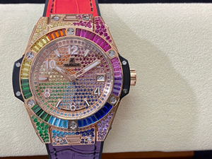【MS工場出品】ウブロ スーパーコピー HUBLOT ビッグバン ワンクリック キングゴールド レインボー465.OX.9910.LR.0999