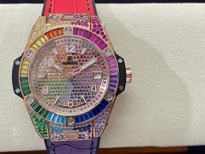 【MS工場出品】ウブロ スーパーコピー HUBLOT ビッグバン ワンクリック キングゴールド レインボー465.OX.9910.LR.0999