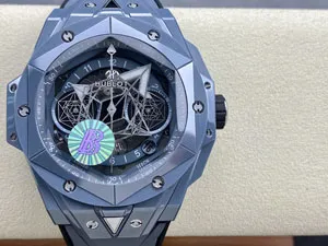 【BBF工場出品】ウブロ スーパーコピー HUBLOT ビッグ?バン ウニコ サンブルーII セラミック クロノグラフ グレー 418.FX.8007.RX.MXM21