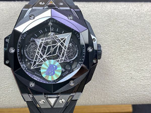 【BBF工場出品】ウブロ スーパーコピー HUBLOT ビッグ?バン ウニコ サンブルーII ブラックマジック 418.CX.1107.RX.MXM22