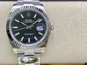 【CLEAN工場出品】ロレックス スーパーコピー デイトジャスト 41 126334-0017ブラック オイスターブレス ムーブメント3235