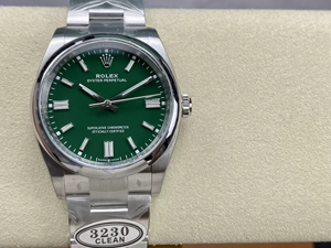 【CLEAN工場出品】ロレックス スーパーコピー オイスターパーペチュアル 126000-0006 グリーン 36MM ムーブメント3235