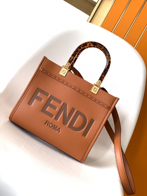 【FENDI】フェンディ スーパーコピー フェンディ サンシャイン スモール ブラウンカーフレザー バッグ 8BH394ABVLF0PWZ