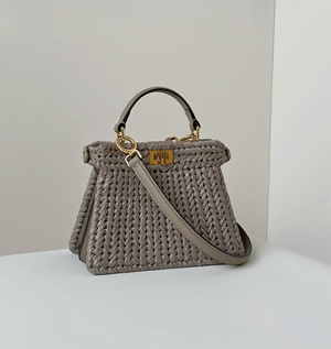 【FENDI】フェンディ スーパーコピー ピーカブー ISeeU プチ ダブグレーレザー＆インターレースファイバー バッグ 8BN335ARBCF0E65