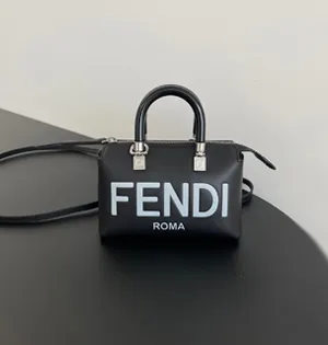 【FENDI】フェンディ スーパーコピー バイ ザ ウェイ ミニ ブラックレザー ボストン バッグ 8BS067 ABVL F1L2Z