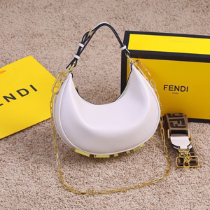 【FENDI】フェンディ スーパーコピー フェンディグラフィ スモール ホワイトレザー バッグ 8BR798A5DYF1HEL