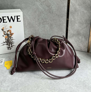 【LOEWE】 ロエベ スーパーコピー フラメンコパース ラージ（メローナパラム） ダークバーガンディ A411FPDX01