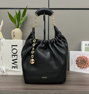 【LOEWE】 ロエベ スーパーコピー スクイーズバッグ スモール（メローナパラム）チョコレート A914NCHX01