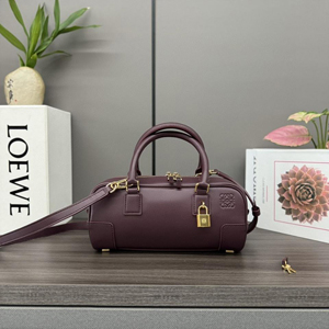 【LOEWE】 ロエベ スーパーコピー アマソナ23 クロップド バッグ（ナパカーフ）ダークバーガンディ A039N23X01