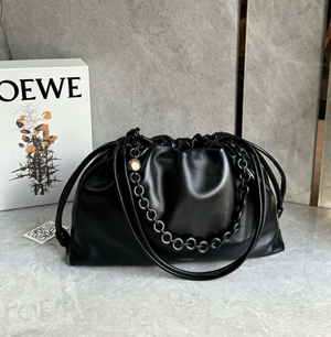 【LOEWE】 ロエベ スーパーコピー フラメンコパース ラージ（メローナパラム） ブラック A411FPDX16