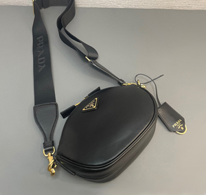 【PRADA】プラダ スーパーコピー レザー ミニ ショルダーバッグ ブラック （1BH212_2AIX_F0002_V_NVM）