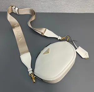 【PRADA】プラダ スーパーコピー レザー ミニ ショルダーバッグ ホワイト（1BH212_2AIX_F0PG7_V_NVM）