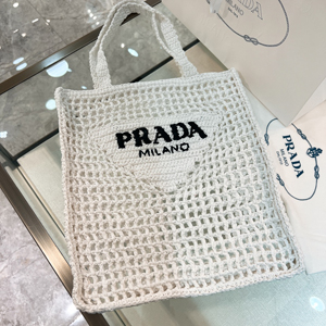 【PRADA】プラダ スーパーコピー クロシェ トートバッグ ホワイト（1BG393_2A2T_F0009_V_OOO）