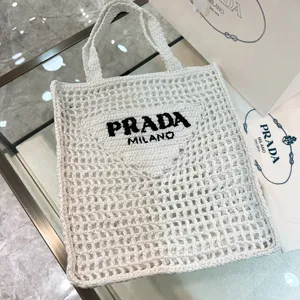 【PRADA】プラダ スーパーコピー クロシェ トートバッグ ホワイト（1BG393_2A2T_F0009_V_OOO）