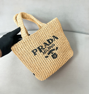 【PRADA】プラダ スーパーコピー スモール クロシェ トートバッグ ナチュラル（1BG422_2C2T_F0018_V_OOL）