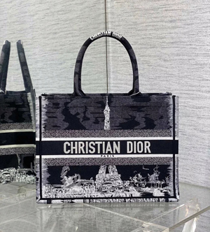 ディオール スーパーコピー Dior Book Tote バッグ ミディアム Paris エンブロイダリー（M1296ZEGG_M911）