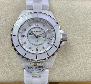 【CHANEL】シャネル スーパーコピー CHANEL J12 H2422 ホワイトセラミック MOP/8Pダイヤ 33MM 【EAST工場出品】