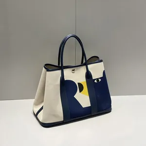 Hermès エルメス スーパーコピー ガーデンパーティー49 ボヤージュ トートバッグ インディゴブルー (H085078CKAA)