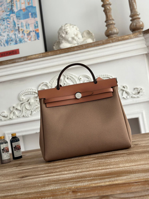 Hermès エルメス スーパーコピー エールバッグ ジップ 31 トートバッグ ブラウン（H078971）