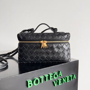 代金引換 BOTTEGA VENETA ボッテガ?ヴェネタ スーパーコピー バン バン ウーブン コスメティックバッグ ブラック（789109V3IV18425）