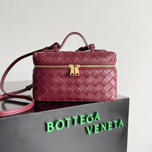 代金引換 BOTTEGA VENETA ボッテガ?ヴェネタ バン バン ウーブン コスメティックバッグ バローロ（789109V3IV12247）